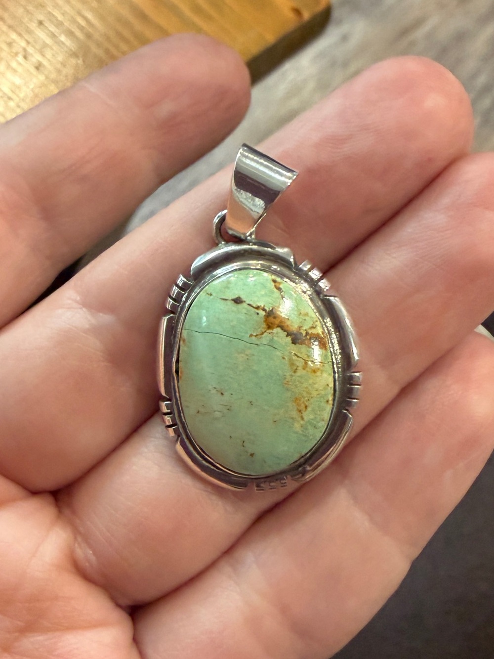 Sterling Silver Oval Pendant - Necklace Charm